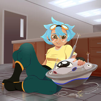 two characters w/ simple bg