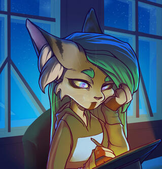 single character w/ simple bg